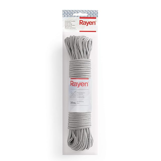 Rollo de cuerda de tender de nailon gris de Rayen