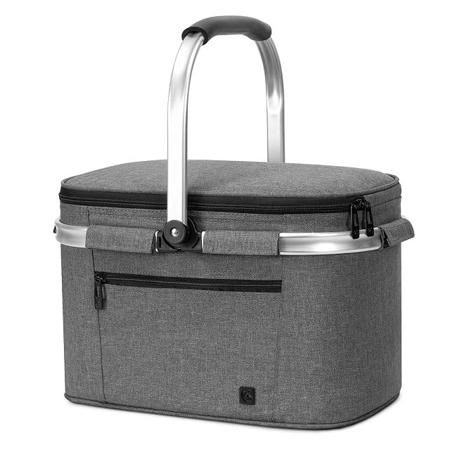 Cesta isotérmica plegable ALLCAMP con asas acolchadas