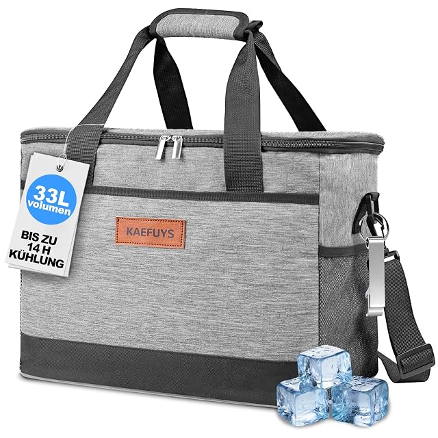 Bolsa nevera plegable KAEFUYS de 33 litros con bandolera