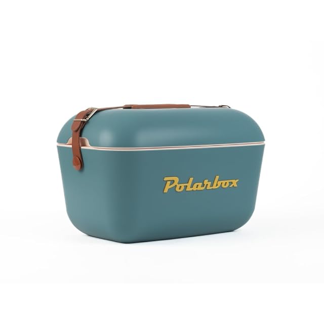 Nevera portátil rígida Kreher Polarbox de 20 litros en azul clásico con bandolera
