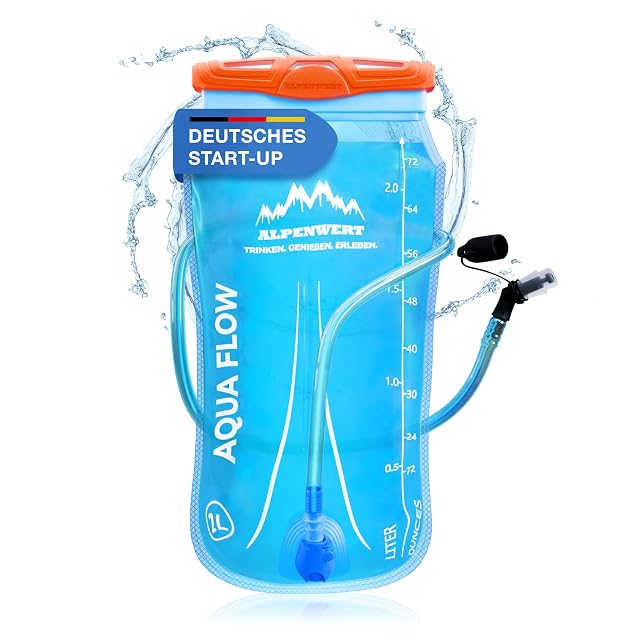 Bolsa de hidratación ALPENWERT de 2 litros con manguera de beber