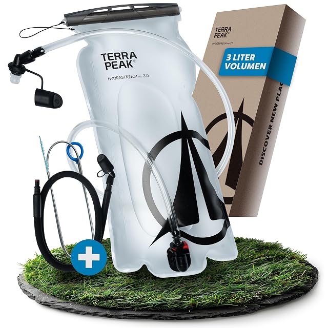 Bolsa de hidratación Terra Peak Hydrastream PRO de 3 litros con funda de neopreno para la manguera