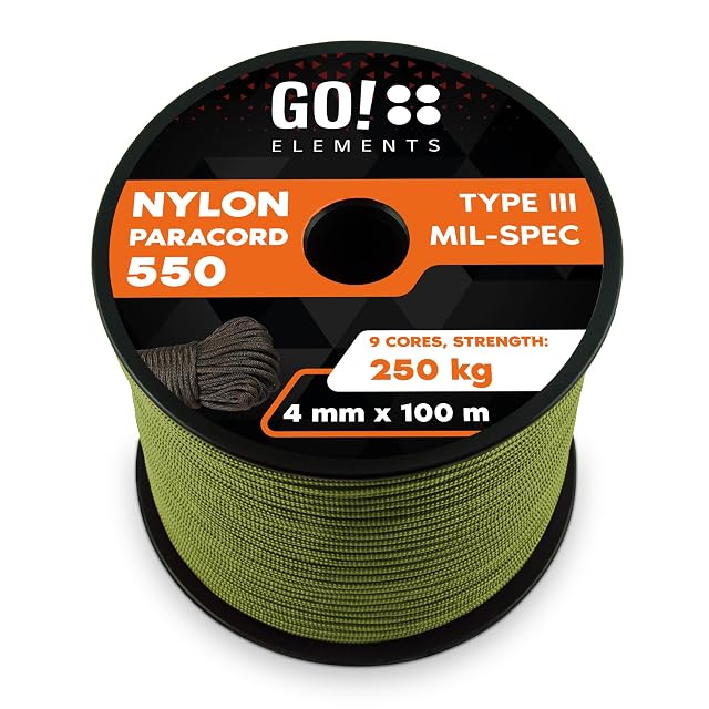 Paracord de tipo III GO!elements de nailon enrollado en una bobina