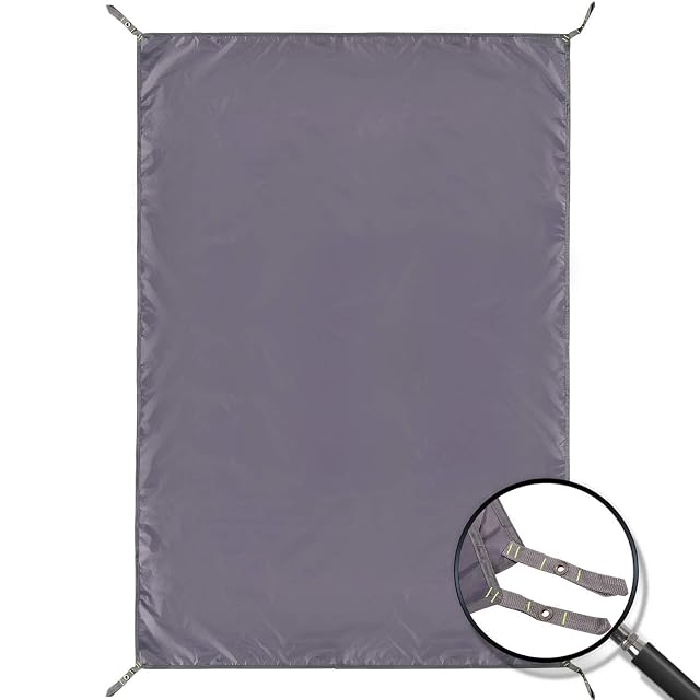 Toldo rectangular impermeable REDCAMP de poliéster ripstop con ojales en los bordes