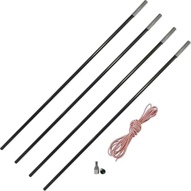 Juego de reparación de varilla de tienda de fibra de vidrio OLPRO con cordón elástico y fijaciones